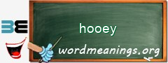 WordMeaning blackboard for hooey